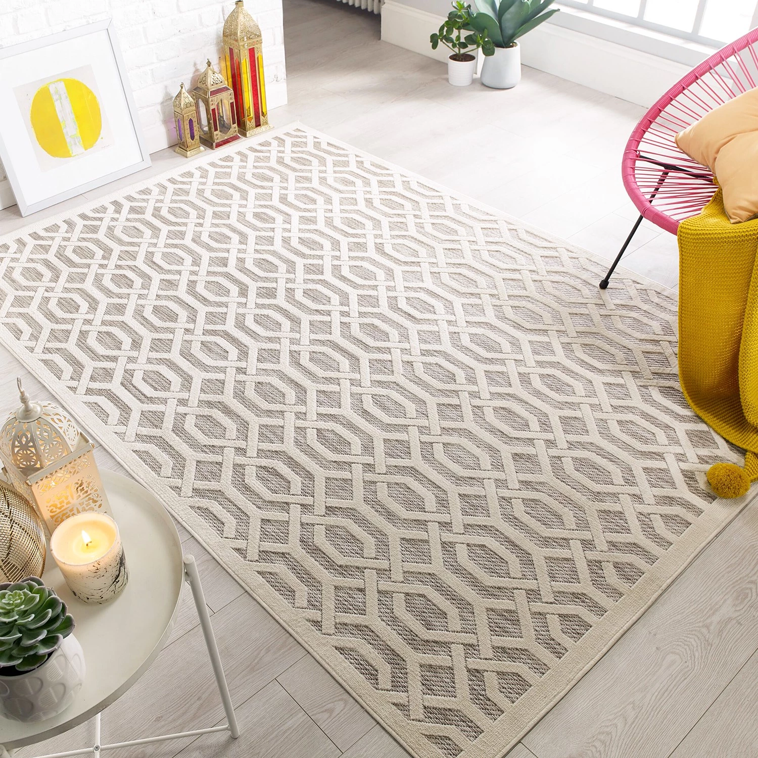 Flair Rugs Tapis Mondo II - Polypropylène - Naturel - 160 x 230 cm 4 Flair Rugs Tapis Mondo II - Polypropylène - Naturel - 160 x 230 cm – Image 2