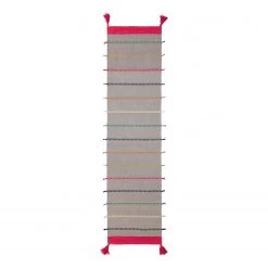 Flair Rugs Tapis de couloir Nahla - Coton - Gris / Multicolore