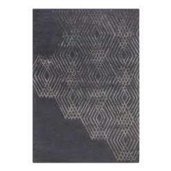 Flair Rugs Tapis en laine Diamonds - Laine - Gris - 120 x 170 cm