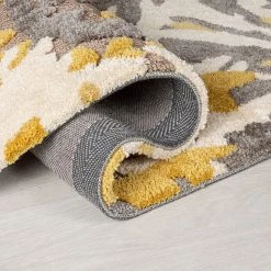 Flair Rugs Tapis Soft Floral - Polyester - Ocre - 120 x 170 cm -Tapis Soldes Boutique 1000319139 220127 1656260030 DETAILS P000000001000319139