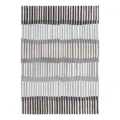 Flair Rugs Tapis Linear Stripe - Polyester - Gris - 120 x 170 cm