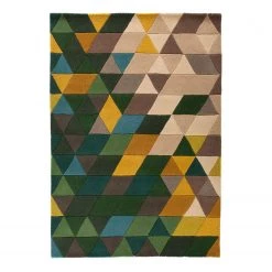 Flair Rugs Tapis Prism - Laine - Vert / Multicolore