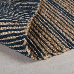 Flair Rugs Tapis Equinox - Jute - Bleu marine - 120 x 170 cm -Tapis Soldes Boutique 1000319228 220127 165723030 DETAILS P000000001000319228