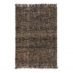 Flair Rugs Tapis Idris - Jute - Naturel / Noir - 120 x 170 cm