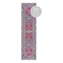 Flair Rugs Tapis de couloir Colby - Polyester - Rouge - 60 x 230 cm
