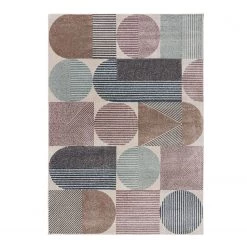 Flair Rugs Tapis Shuffle - Polypropylène - Bleu / Multicolore - 160 x 230 cm