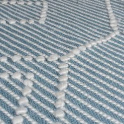Flair Rugs Tapis Robyn - Polyéthylène - Bleu - 160 x 230 cm -Tapis Soldes Boutique 1000319370 220127 1656450031 DETAILS P000000001000319370