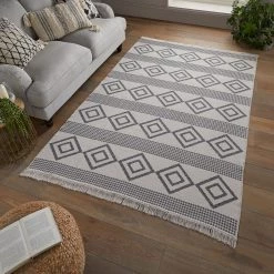 Flair Rugs Tapis Teo - Coton - Monochrome - 160 x 230 cm -Tapis Soldes Boutique 1000319385 220127 1656500020 MOOD DETAILS P000000001000319385 mood