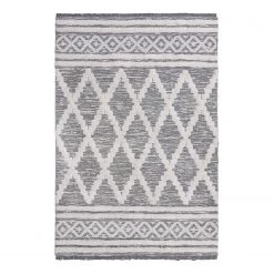 Flair Rugs Tapis Larache - Coton - Gris - 120 x 170 cm