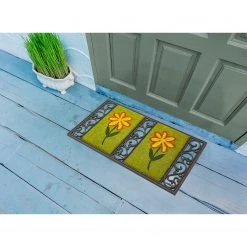 Andiamo Paillasson Salome Flower - Fibres de coco / Caoutchouc - Vert -Tapis Soldes Boutique 1000319520 220203 1521260020 MOOD DETAILS P000000001000319520 mood