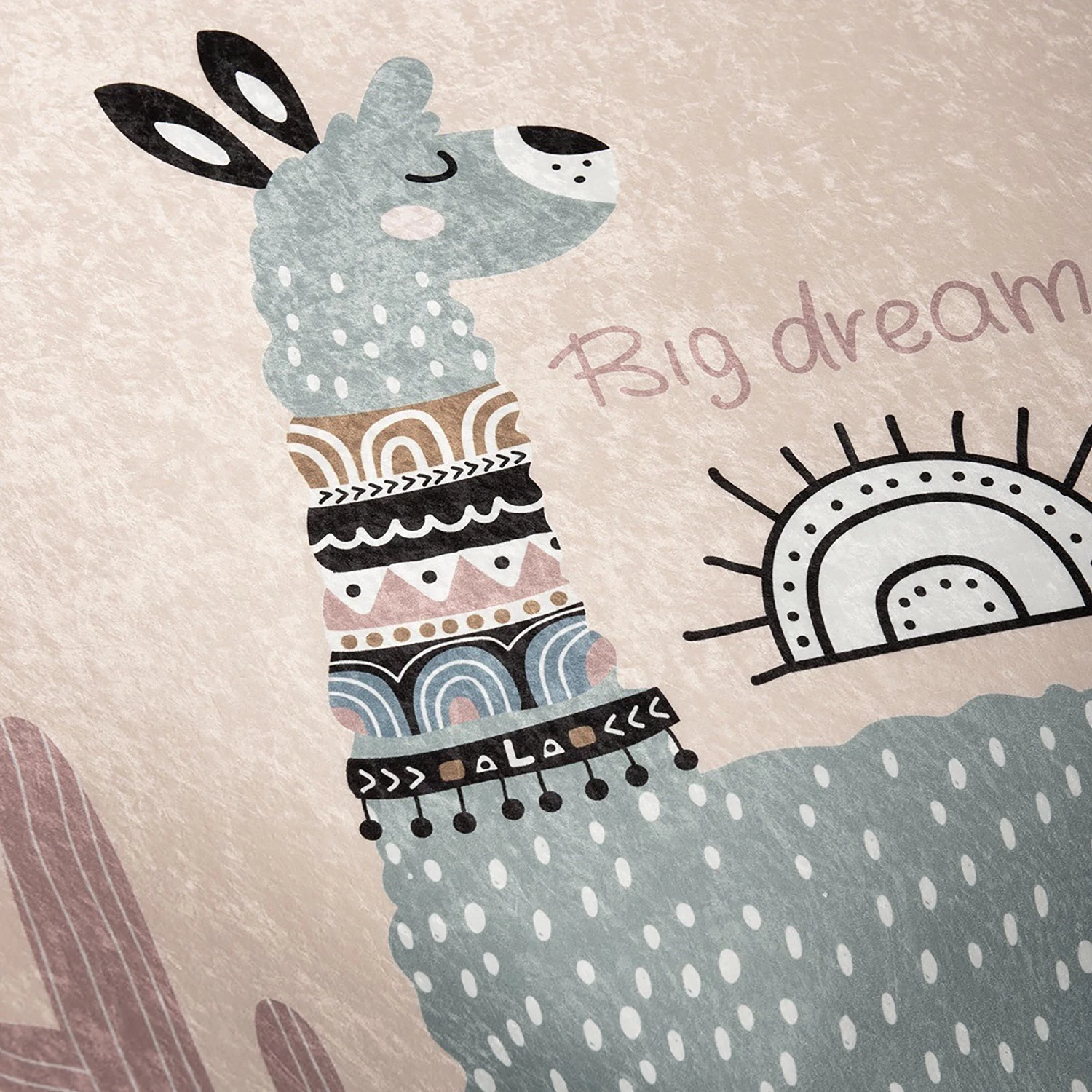 Top Square Tapis enfant Lama - Velours - Multicolore 6 Top Square Tapis enfant Lama - Velours - Multicolore – Image 4