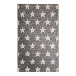 Top Square Tapis enfant Yildiz - Velours - Gris