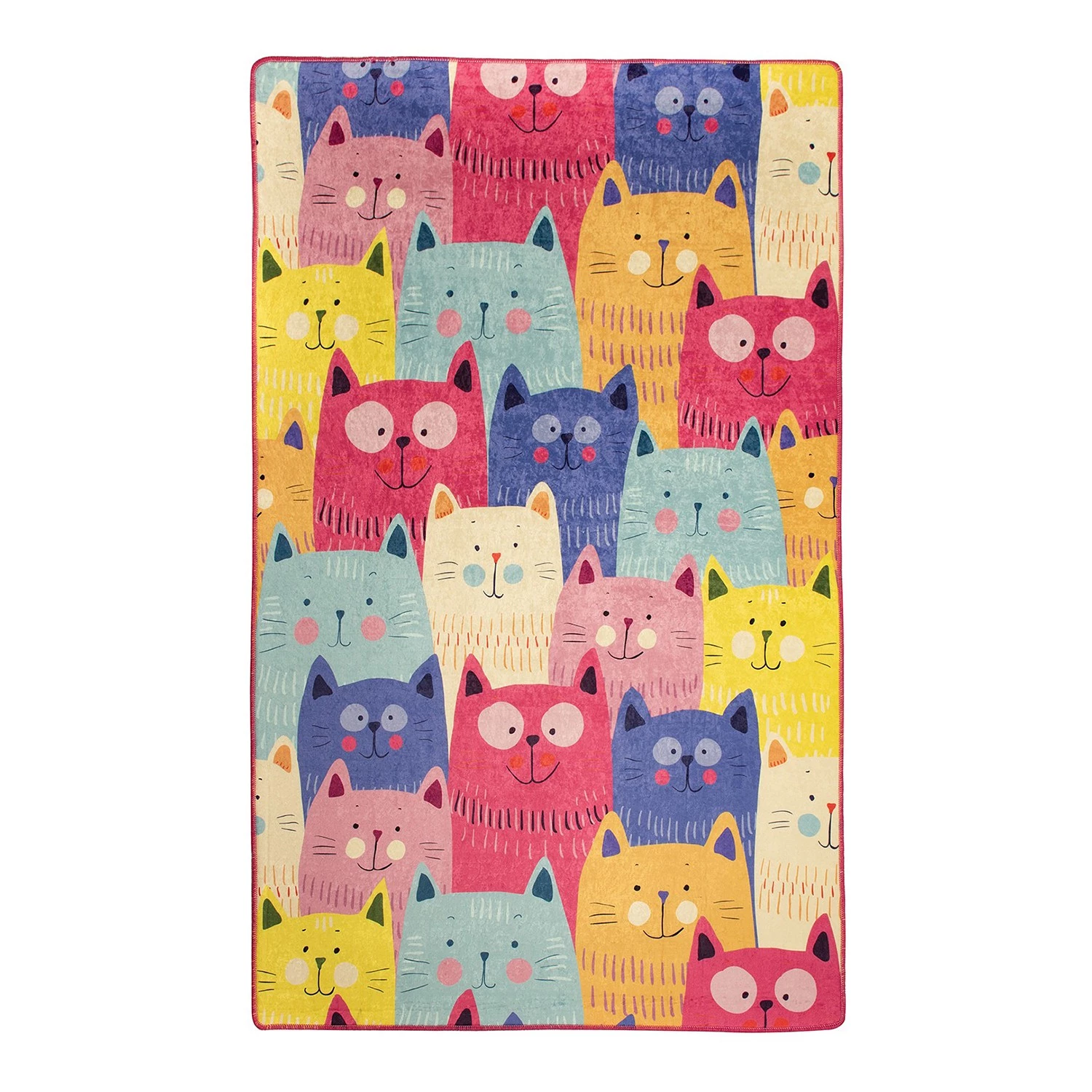 Top Square Tapis enfant Cats - Velours - Multicolore - 140 x 190 cm 3 Top Square Tapis enfant Cats - Velours - Multicolore - 140 x 190 cm