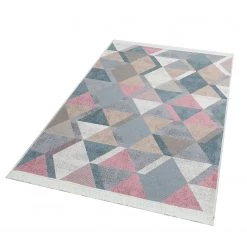 Top Square Tapis Mijas - Coton - Bleu - 120 x 180 cm -Tapis Soldes Boutique 1000329827 220307 040 DETAILS P000000001000329827
