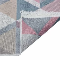 Top Square Tapis Mijas - Coton - Bleu - 120 x 180 cm -Tapis Soldes Boutique 1000329827 220307 060 DETAILS P000000001000329827