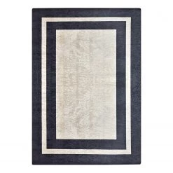 Top Square Tapis Black Frame - Velours / Polyester - Multicolore - 80 x 200 cm