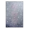 Top Square Tapis enfant Hopscotch - Velours - Gris - 100 x 160 cm