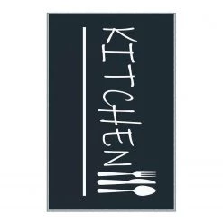 Top Square Tapis de cuisine Krik - Polyester - Noir