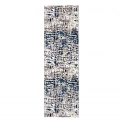 Top Square Tapis de couloir Madox - Polyester - Bleu foncé - 80 x 250 cm