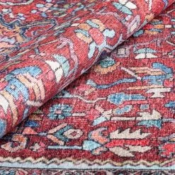 Top Square Tapis Korba - Polyester - Rouge - 210 x 310 cm -Tapis Soldes Boutique 1000329885 220307 060 DETAILS P000000001000329885