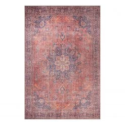 Top Square Tapis Piper - Polyester - Rouge - 140 x 190 cm
