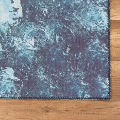 Top Square Tapis Ada I - Polyester - Bleu -Tapis Soldes Boutique 1000329896 220307 030 DETAILS P000000001000329896