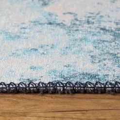 Top Square Tapis Ada I - Polyester - Bleu -Tapis Soldes Boutique 1000329896 220307 070 DETAILS P000000001000329896