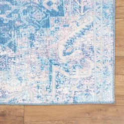 Top Square Tapis Giverny - Polyester - Bleu - 150 x 230 cm -Tapis Soldes Boutique 1000329902 220307 040 DETAILS P000000001000329902