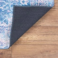 Top Square Tapis Giverny - Polyester - Bleu - 150 x 230 cm -Tapis Soldes Boutique 1000329902 220307 050 DETAILS P000000001000329902