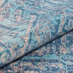Top Square Tapis Giverny - Polyester - Bleu - 150 x 230 cm -Tapis Soldes Boutique 1000329902 220307 070 DETAILS P000000001000329902