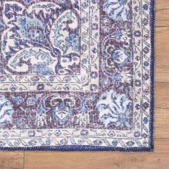 Top Square Tapis Korgen - Polyester - Bleu -Tapis Soldes Boutique 1000329906 220307 030 DETAILS P000000001000329906