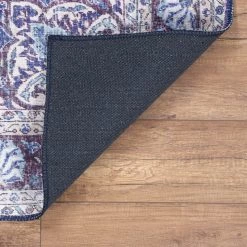 Top Square Tapis Korgen - Polyester - Bleu -Tapis Soldes Boutique 1000329906 220307 040 DETAILS P000000001000329906