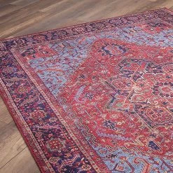 Top Square Tapis Jaipur II - Polyester - Rouge -Tapis Soldes Boutique 1000329915 220307 060 DETAILS P000000001000329915