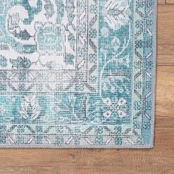 Top Square Tapis de couloir Marlai - Polyester - Vert -Tapis Soldes Boutique 1000329918 220307 030 DETAILS P000000001000329918