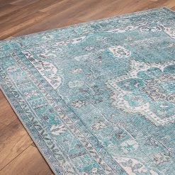 Top Square Tapis Marlai - Polyester - Vert -Tapis Soldes Boutique 1000329923 220307 050 DETAILS P000000001000329923