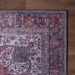 Top Square Tapis Poly - Polyester - Rouge -Tapis Soldes Boutique 1000329937 220307 030 DETAILS P000000001000329937