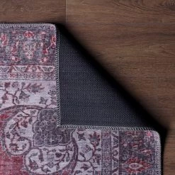 Top Square Tapis Poly - Polyester - Rouge -Tapis Soldes Boutique 1000329937 220307 040 DETAILS P000000001000329937