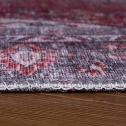 Top Square Tapis Poly - Polyester - Rouge -Tapis Soldes Boutique 1000329937 220307 060 DETAILS P000000001000329937