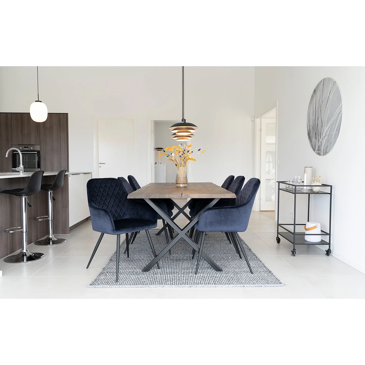 Top Square Tapis Ohio - Laine / Coton - Gris 5 Top Square Tapis Ohio - Laine / Coton - Gris – Image 3