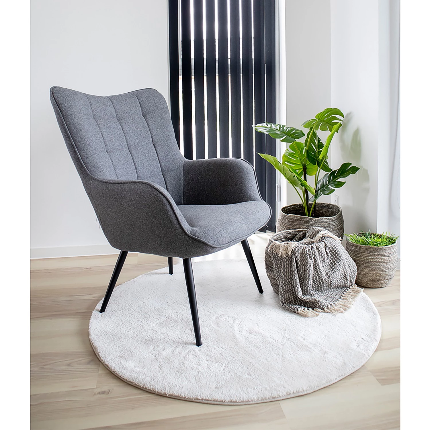 Top Square Tapis Florida I - Polyester - Blanc 4 Top Square Tapis Florida I - Polyester - Blanc – Image 2