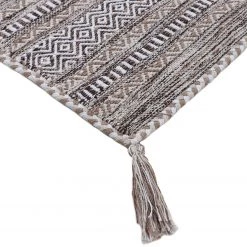 Carpetfine Tapis tissé plat Kelim Azizi - Coton - Beige - 60 x 110 cm -Tapis Soldes Boutique 1000336581 220225 060 DETAILS P000000001000336581