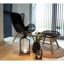 Top Square Tapis en peau Lambskin - Peau de mouton - Noir -Tapis Soldes Boutique 1000336839 220224 021 MOOD DETAILS P000000001000336839 mood