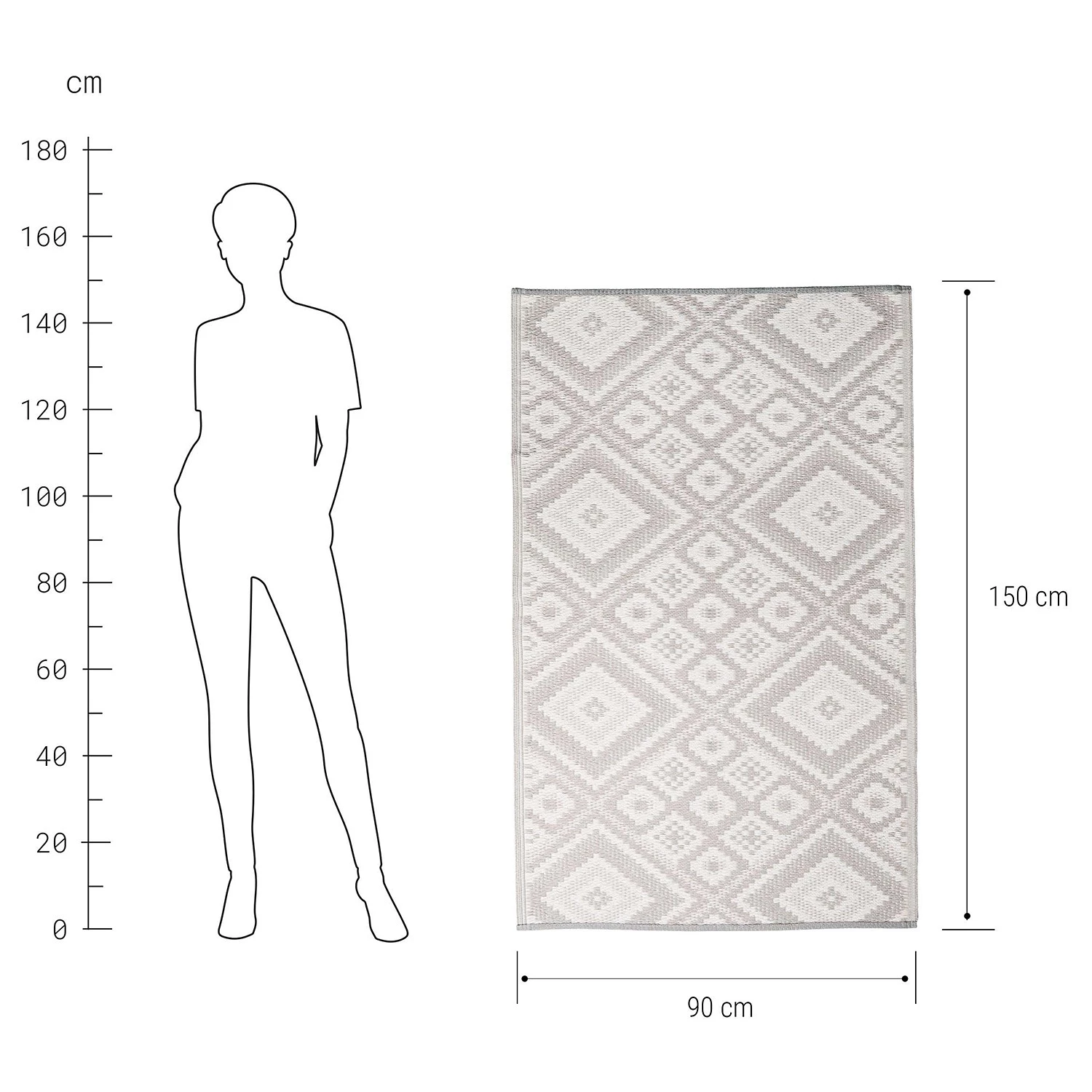 Butlers Tapis int. / ext. COLOUR CLASH ETHNO I - Polypropylène / Matériaux recyclés - Gris - 90 x 150 cm 10 Butlers Tapis int. / ext. COLOUR CLASH ETHNO I - Polypropylène / Matériaux recyclés - Gris - 90 x 150 cm – Image 8