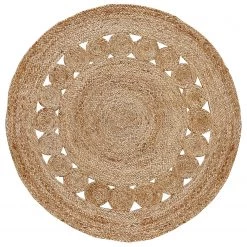 Butlers Tapis ALL NATURE II - Chanvre - Beige - Diamètre : 110 cm