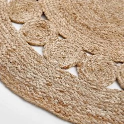 Butlers Tapis ALL NATURE II - Chanvre - Beige - Diamètre : 110 cm -Tapis Soldes Boutique 1000338252 220225 030 DETAILS P000000001000338252