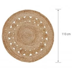Butlers Tapis ALL NATURE II - Chanvre - Beige - Diamètre : 110 cm -Tapis Soldes Boutique 1000338252 220225 500 SKETCH DETAILS P000000001000338252 sketch