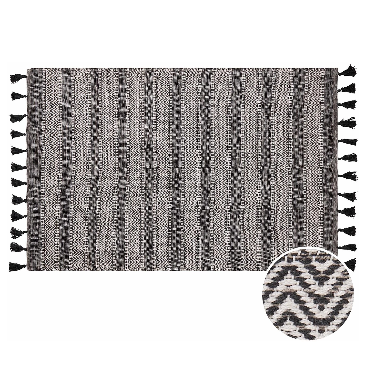 Butlers Tapis int. / ext. DEJA VU III - PET - Noir / Blanc 3 Butlers Tapis int. / ext. DEJA VU III - PET - Noir / Blanc