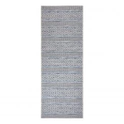 ELLE DECORATION Tapis de couloir int. / ext. Rhone - Polypropylène - Bleu - 77 x 200 cm