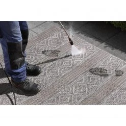 ELLE DECORATION Tapis intérieur / extérieur Rhone - Polypropylène - Gris - 194 x 290 cm -Tapis Soldes Boutique 1000340649 220401 050 DETAILS P000000001000340649