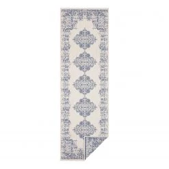 Freundin Home Collection Tapis de couloir int. / ext. Camella - Polypropylène - Bleu - 80 x 350 cm